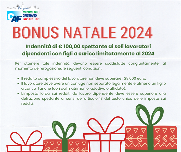 BONUS NATALE 2024